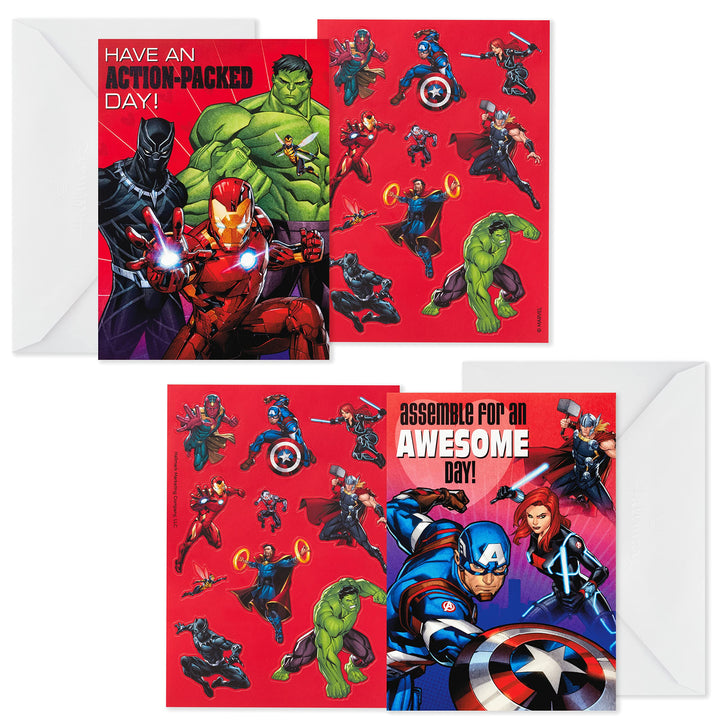 Hallmark Avengers Valentines Day Cards and Stickers for Kids School (24 Classroom Valentines with Envelopes) Avengers Valentines with Stickers