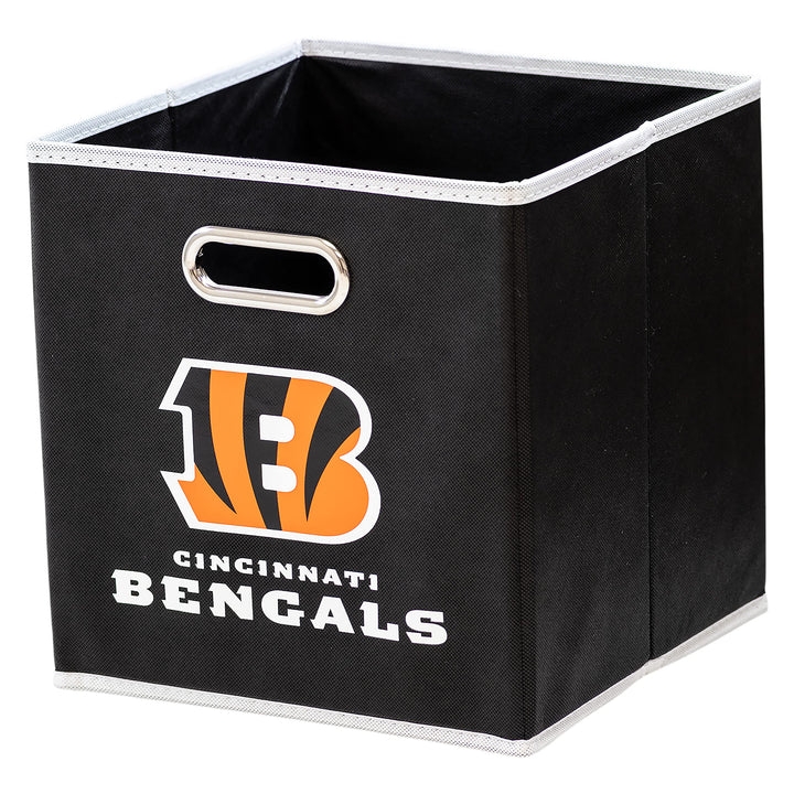 Franklin Sports NFL Storage Bins - Collapsible Cube Container + Storage Basket - NFL Office, Bedroom + Living Room Décor - 11"x11" Las Vegas Raiders