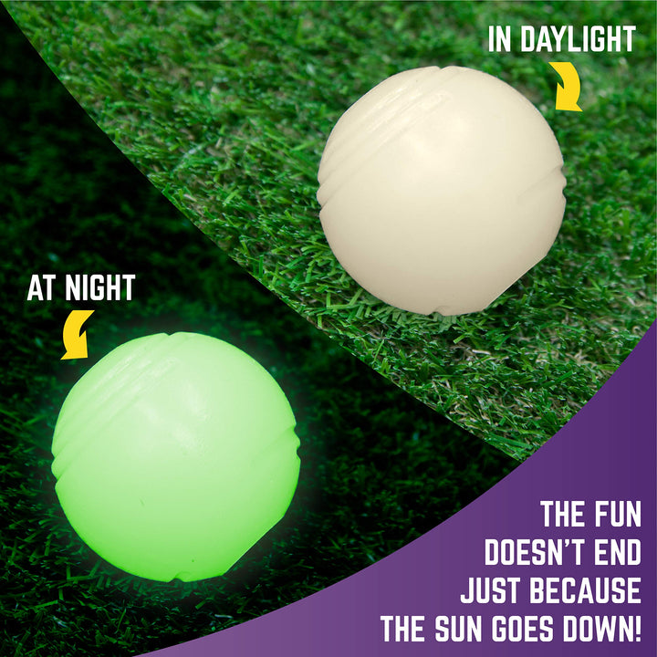 Chew King Glowing Fetch Ball, Dog Ball Toys, 3 Inch (Pack of 2), Fits Ball Launcher 3" 2-Pack Balls