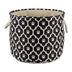 Bone Dry Pet Storage Collection Lattice Paw Print, Small Round, Black