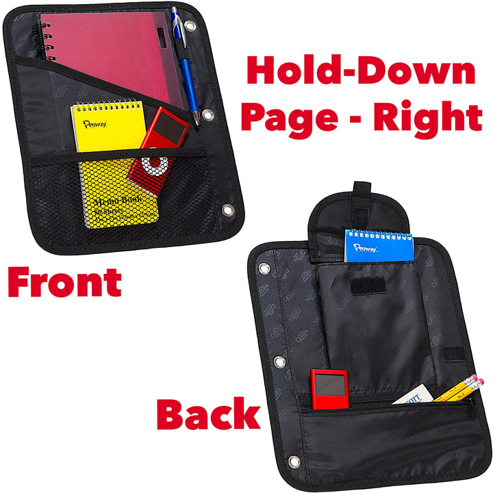 Case-it The Dual 2-in-1 Zipper Binder - Two 1.5 Inch D-Rings - Includes Pencil Pouch - Multiple Pockets - 600 Sheet Capacity - Comes with Shoulder Strap - Jet Black Dual-101 Single