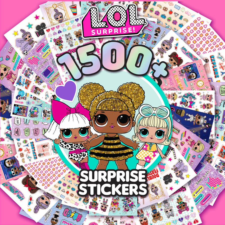 L.O.L. Surprise! 1500+ Little Sister & Tots Stickers, Queen Bee, Diva, Go-Go Gurl, Glitter Queen, Cosmic Queen, Shapes, Super B.B., Rocker, Cute Gifts for Girls Kids Teens Adults