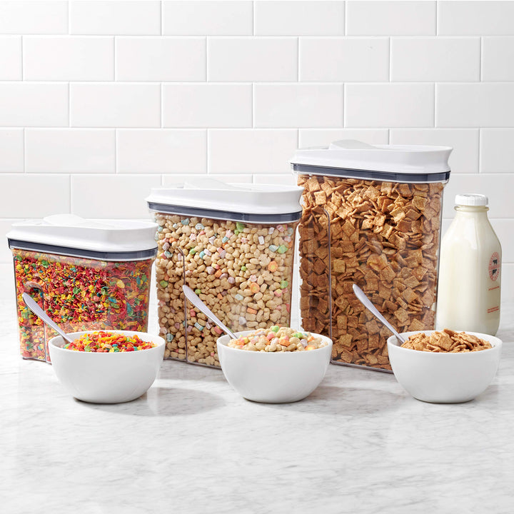 OXO Good Grips Airtight POP Large Cereal Dispenser (4.5 Qt),White 4.5 Qt - Bulk Cereal