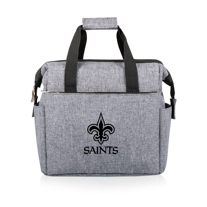 PICNIC TIME NFL On The Go Lunch Bag Cooler, Soft Cooler Lunch Box, Insulated Lunch Bag New Orleans Saints Black Camo