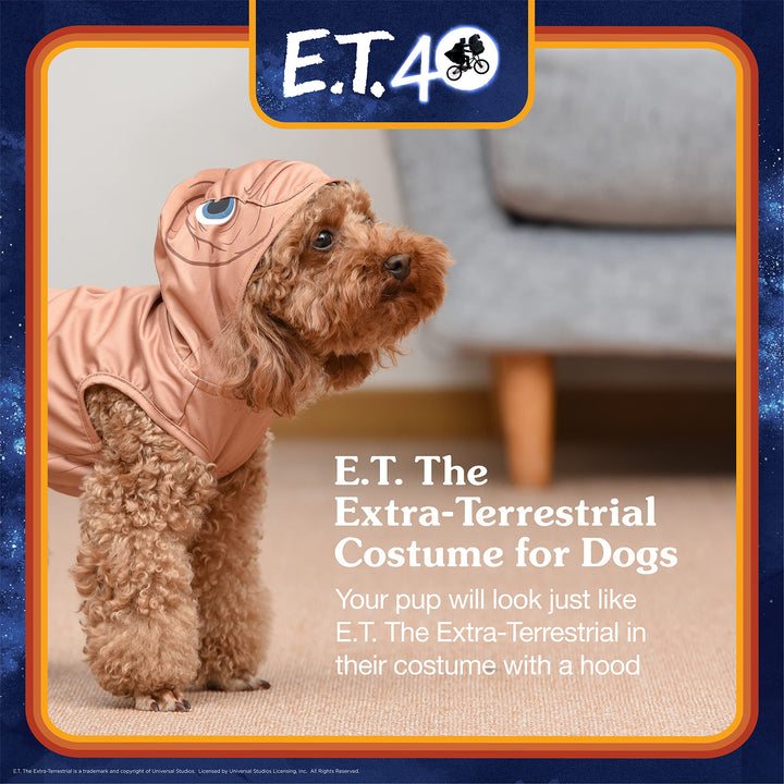 E.T. The Extra-Terrestrial 40th Anniversary Halloween Costume for Dogs - Medium - Halloween Costumes for Dogs, Scary Dog Costumes | Officially Licensed Brown