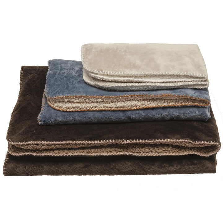 Furhaven Waterproof & Self-Warming Throw Blanket for Dogs & Indoor Cats, Washable & Reflects Body Heat - Terry & Sherpa Dog Blanket - Dove, Small Blanket - Terry & Sherpa (Dove) 30.0"L x 20.0"W x 0.5"Th Self-Warming & Waterproof