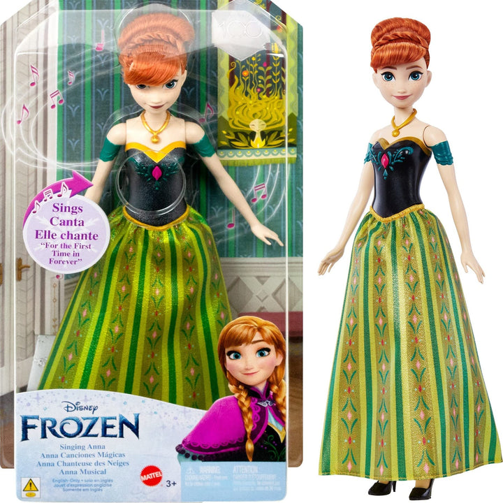 Mattel Disney Frozen Toys, Singing Anna Doll with Signature Clothing, Sings “For the First Time in Forever” from the Movie Frozen