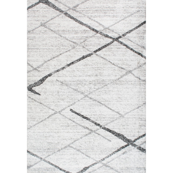 nuLOOM Thigpen Contemporary Area Rug - 2x3 Accent Rug Modern/Contemporary Grey/Off-White Rugs for Living Room Bedroom Dining Room Entryway Kitchen 2' x 3'