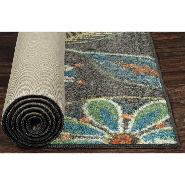 Maples Rugs Reggie Floral Kitchen Rugs Non Skid Washable Accent Area Carpet [Made in USA], Multi, 1'8" x 2'10" 1'8 x 2'10 Multi Color