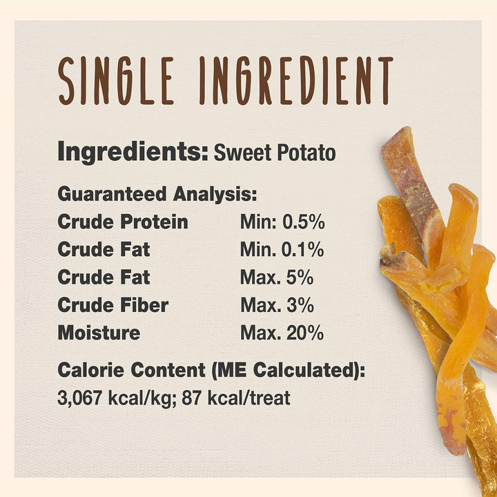 Cadet Gourmet Sweet Potato Fries Dog Treats - Healthy & Natural Sweet Potato Dog Training Treats for Small & Large Dogs - Inspected & Tested in USA (1 lb.) 1 Pound (Pack of 1)