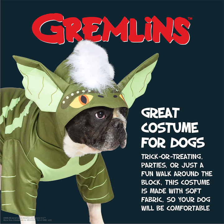 Warner Bros Horror Gremlins Halloween Costume for Dogs with Hood, Size XL | Dog Halloween Costumes, Scary Costumes | Officially Licensed Gremlins Pet Products X-Large Green