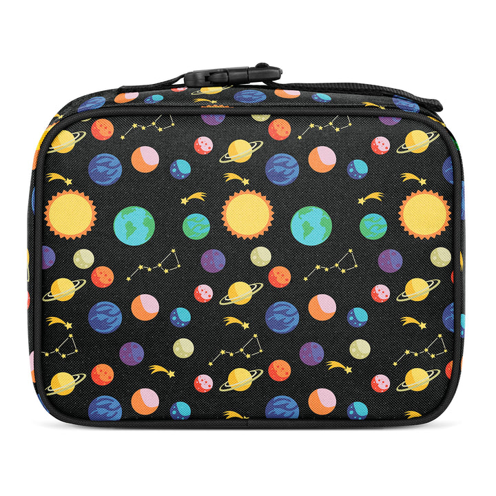 Simple Modern Kids Lunch Box for Toddler | Reusable Insulated Bag for Boys | Meal Containers for School with Exterior and Interior Pockets | Hadley Collection | Solar System Polyester -Solar System