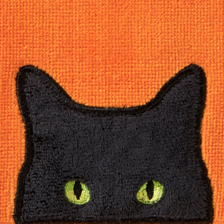 SKL Home Halloween Shadows Eyes Hand Towel 2pc Set for Bath/Kitchen/Bar & Gift, Orange Hand Towel Set, Shadows Have Eyes