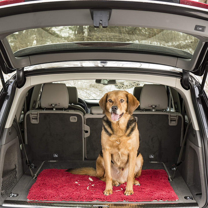 Dog Gone Smart Dirty Dog Microfiber Paw Doormat - Muddy Mats For Dogs - Super Absorbent Dog Mat Keeps Paws & Floors Clean - Machine Washable Pet Door Rugs with Non-Slip Backing | Small Maroon 23" x 16"