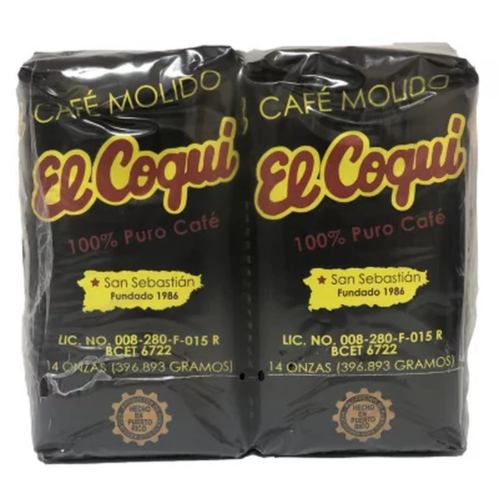 Cafe El Coqui Ground Coffee Twin Pack 14 Oz.