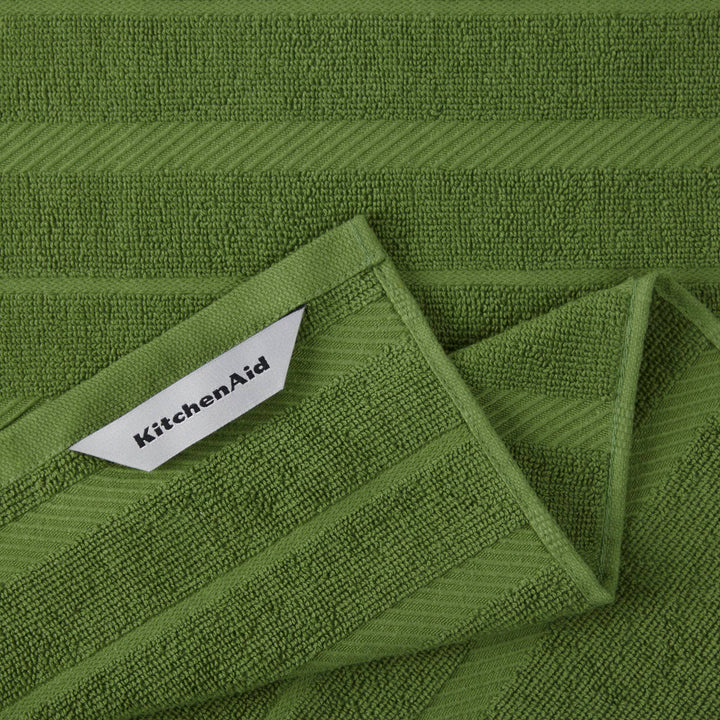 KitchenAid Albany Kitchen Towel 4-Pack Set, Matcha Green/White, 16"x26" 16"x26"