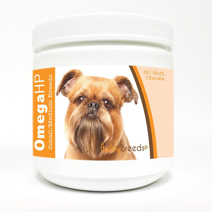Healthy Breeds Brussels Griffon Omega HP Fatty Acid Skin and Coat Support Soft Chews 60 Count