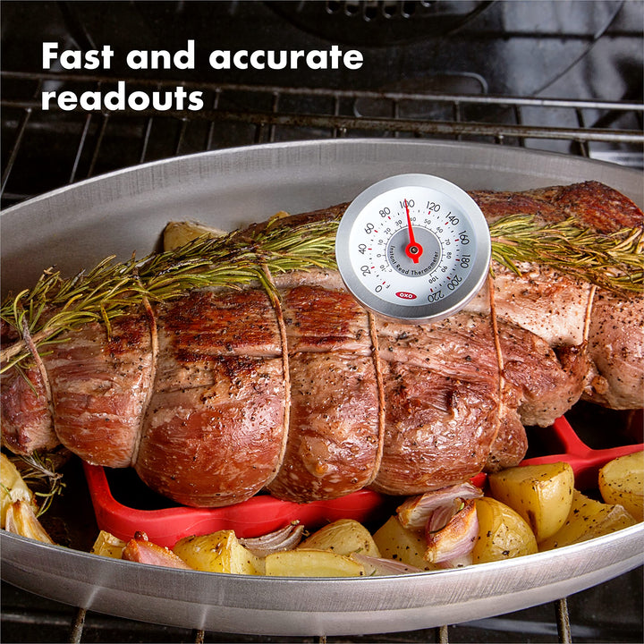 OXO Good Grips Chef's Precision Meat Thermometer, Silver Analog Instant Read Thermometer