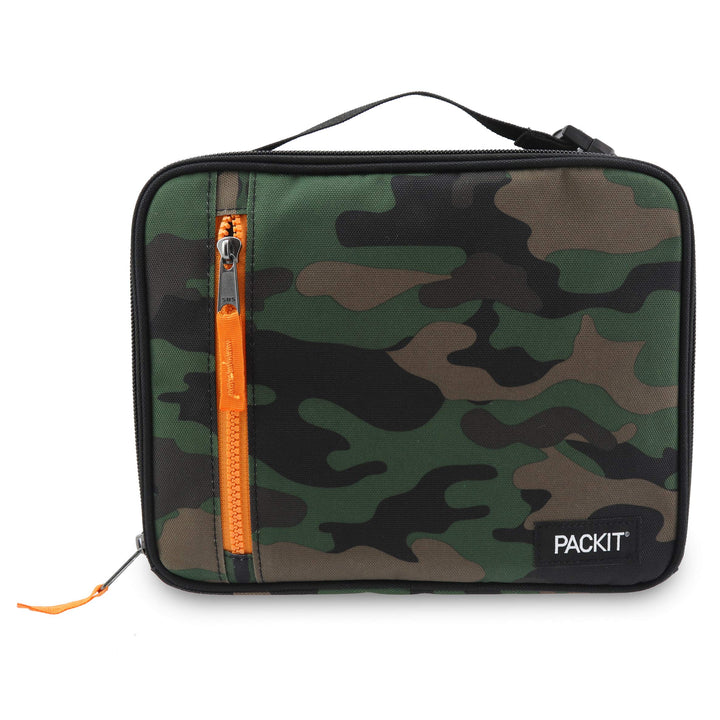 PackIt Freezable Classic Lunch Box, Camo, Built with EcoFreeze Technology, Collapsible, Reusable, Zip Closure With Zip Front Pocket and Buckle Handle, Perfect for Lunches