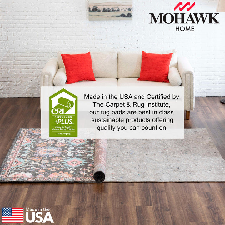 Mohawk Home 8' x 11' 3/8 Rug Pad 100% Felt Protective Cushion, Premium Comfort Underfoot – Safe for All Floors 3/8 Inch Ultra Premium All Surface 8' x 11'