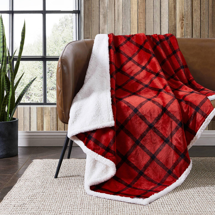 Eddie Bauer - Throw Blanket, Super Soft Reversible Sherpa Fleece Bedding, Ideal Christmas & White Elephant Gifts, Cozy Plaid Throw Blankets for Couch (Elk Stance Grey, Throw) Elk Stance Grey/White Animal