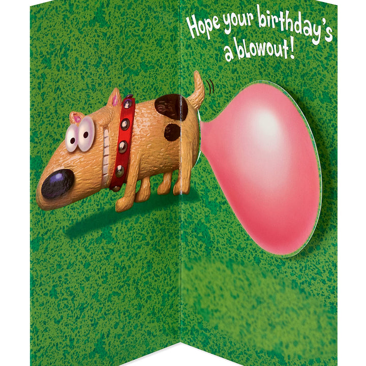 American Greetings Funny Birthday Card (Dog with Bubble Gum) Dog with Bubble Gum