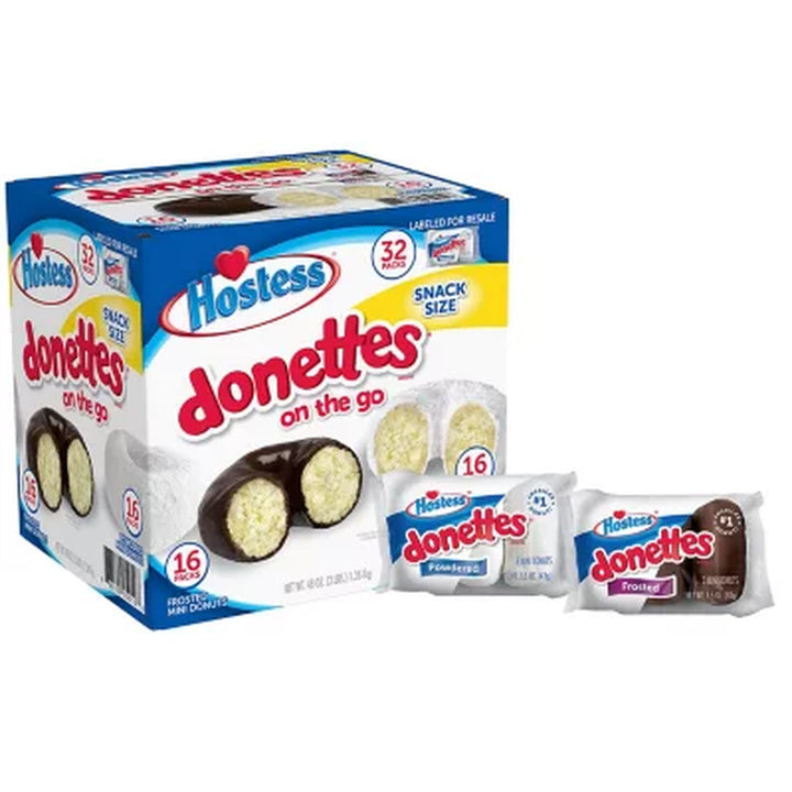 Hostess Donettes Variety Pack, 1.5 Oz., 32 Pk.