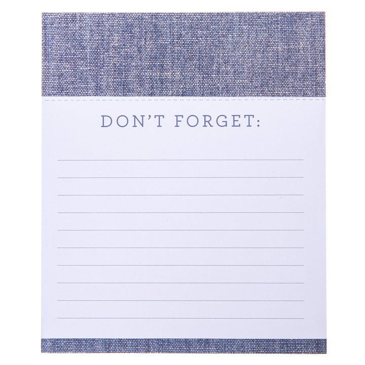 "Graphique Jotter Notepad, Chambray Design – 4.5"" x 5.5"" x 1”, 250 Lined Pages with “Don’t Forget” at the Top – Cute Journal for Leaving Messages and Taking Notes" (SP163) Jotter Pad