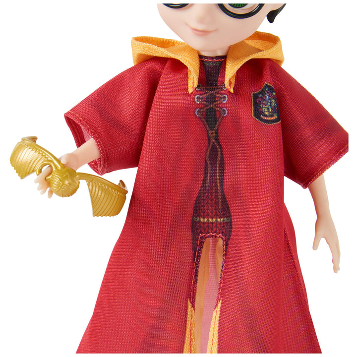 Wizarding World Harry Potter, 8-inch Harry Potter Quidditch Doll Gift Set with Robe and 9 Doll Accessories, 11 Pieces, for Kids