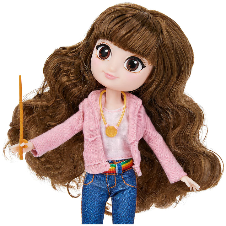 Wizarding World Harry Potter, 8-inch Brilliant Hermione Granger Doll Gift Set with 5 Accessories and 2 Outfits, Kids Toys for Ages 6 and up