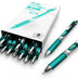 Pentel EnerGel RTX Retractable Liquid Gel Pen Metal Tip, 12 Pack, (0.7mm), Medium Line, Turquoise Blue (BL77-S3) 0.7mm