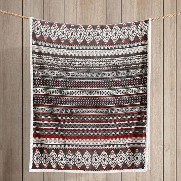 Eddie Bauer - Throw Blanket, Super Soft Reversible Sherpa Fleece Bedding, Ideal Christmas & White Elephant Gifts, Cozy Plaid Throw Blankets for Couch (Elk Stance Grey, Throw) Elk Stance Grey/White Animal