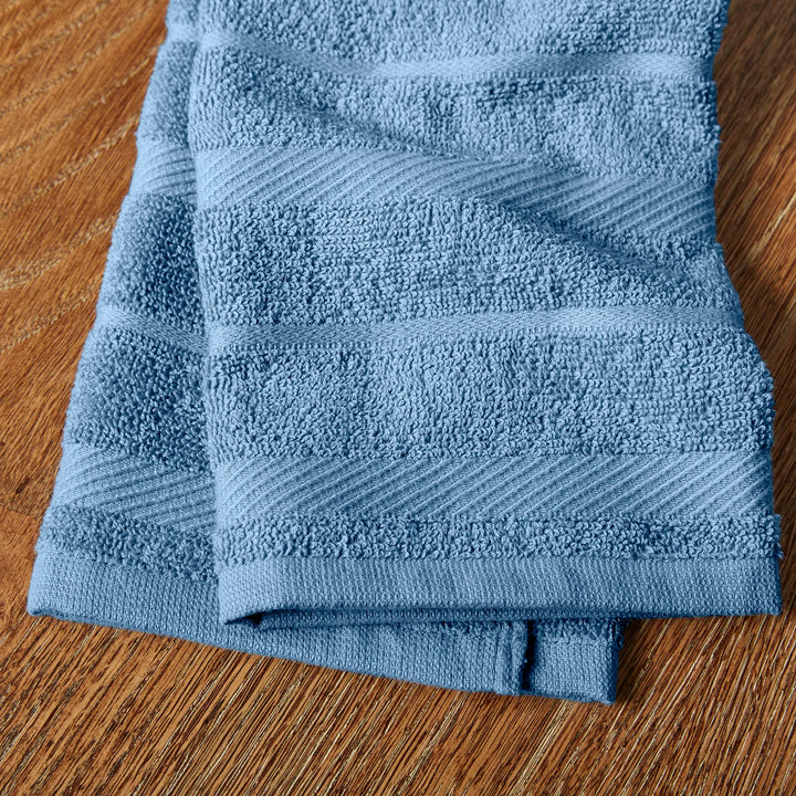 KitchenAid Albany Kitchen Towel 4-Pack Set, Blue Velvet /White, 16"x26" 4 packs