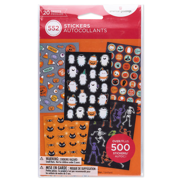 American Greetings 522-Count Halloween Stickers for Kids, Assorted Halloween Themes