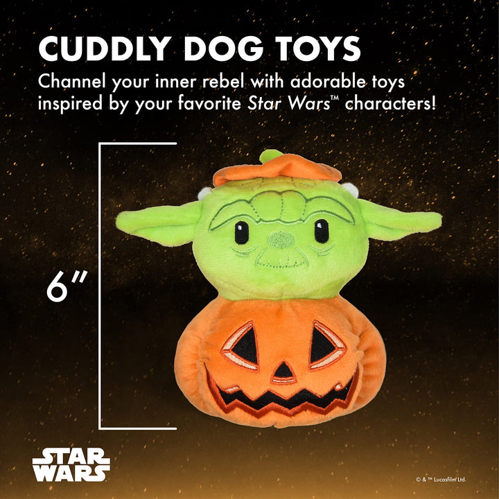 Star Wars Dog Toy Yoda Halloween Dog Toy Pumpkin Head | Small Dog Toy, Soft Plush Dog Toy, Dog Chew Toy | Star Wars Yoda Dog Toy, Pumpkin Head Yoda Star Wars Plush Toy for Dogs, 6 Inch (FF19333-22) Yoda Pumpkin Head 2022