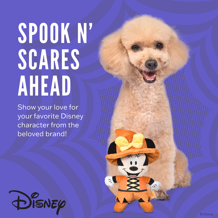 Disney for Pets 6 Inch Halloween Plush Minnie Mouse Toy for Dogs | Minnie Mouse Plush Dog Toy | Disney Toys for All Dogs, Official Dog Toy Product of Disney