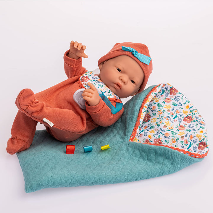 JC Toys - Nature Collection | Original Mini Newborn | Anatomically Correct Real Girl Baby Doll Gift Set | 9.5" All-Vinyl | Designed by Berenguer | Ages 2+ Real Girl - Nature