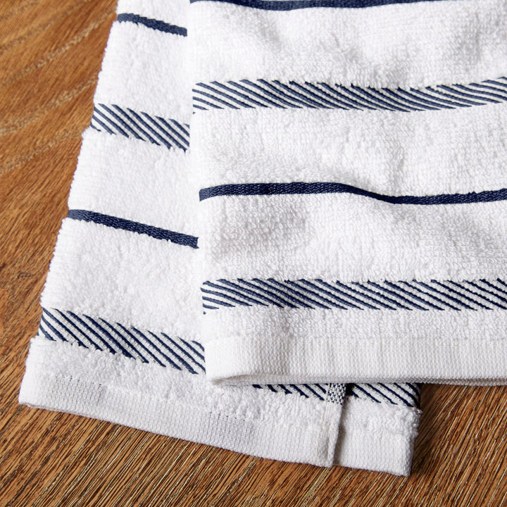 KitchenAid Albany Kitchen Towel 4-Pack Set, Blue Willow/White, 16"x26" 16"x26"