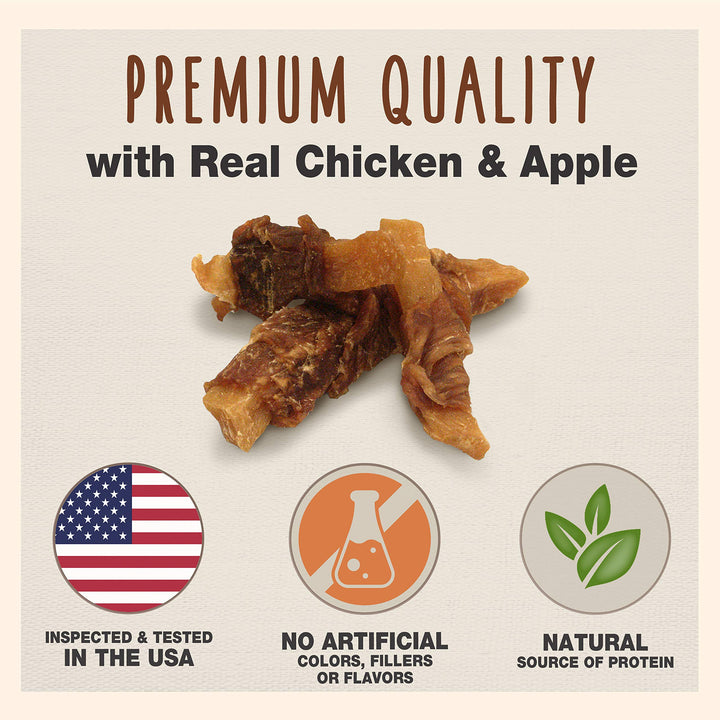 Cadet Gourmet Sweet Potato & Chicken Wraps Dog Treats - Healthy & Natural Chicken and Sweet Potato Dog Training Treats for Small & Large Dogs - Inspected & Tested in USA (14 oz.) 14 Ounce (Pack of 1)