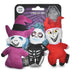 Disney for Pets Tim Burton's Nightmare Before Christmas: Trick-or-Treaters Shock, Barrel, Lock Plush Catnip w/Crinkle Cat Toy- 3PK | Halloween Cat Toys 3.5 Inch - 3 Pack Shock, Barrel, & Lock Plush Catnip