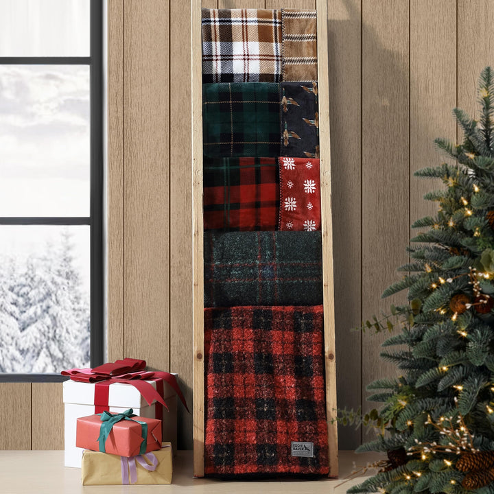 Eddie Bauer - Throw Blanket, Super Soft Reversible Sherpa Flannel Bedding, Ideal Christmas & White Elephant Gifts, Cozy Plaid Throw Blankets for Couch (Cabin Plaid Grey, Throw) Grey/Black