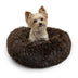 Best Friends by Sheri The Original Calming Donut Cat and Dog Bed in Shag Fur Shag Dark Brown, Extra Small 18" 18.0"L x 18.0"W x 7.0"Th Bed Only
