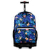 J World New York Sunrise Kids Rolling Backpack for Girls Boys Teen. Roller Bookbag with Wheels, New Flamingo, 18" 18"