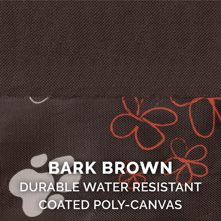Furhaven Water-Resistant Orthopedic Dog Bed for Small Dogs w/ Removable Washable Cover, For Dogs Up to 20 lbs - Indoor/Outdoor Garden Print Mattress - Bark Brown, Small Water-Resistant Garden Print (Bark Brown) 20.0"L x 15.0"W x 3.0"Th Orthopedic Foam