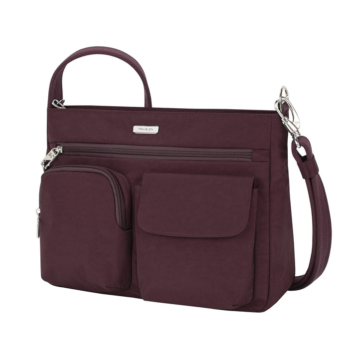 Travelon Patch Crossbody One Size Dark Bordeaux