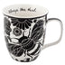 Karma Gifts 16 oz Black and White Boho Mug Bee - Cute Coffee and Tea Mug - Ceramic Coffee Mugs for Women and Men, 1 Count (Pack of 1) 1 Count (Pack of 1)