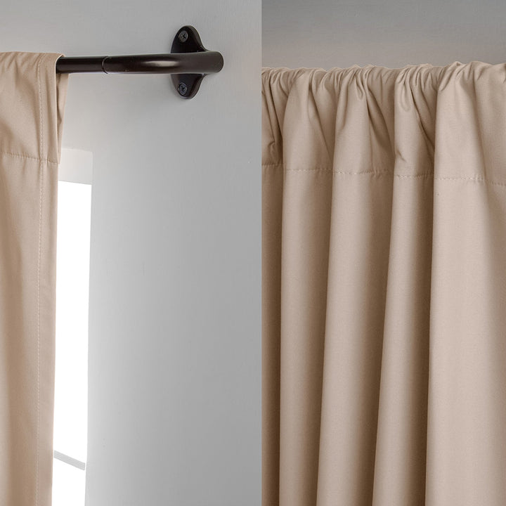 Basics Room Darkening Blackout Curtain Rod - 28" to 48", Dark Bronze (Espresso) 28" to 48" Single Rod