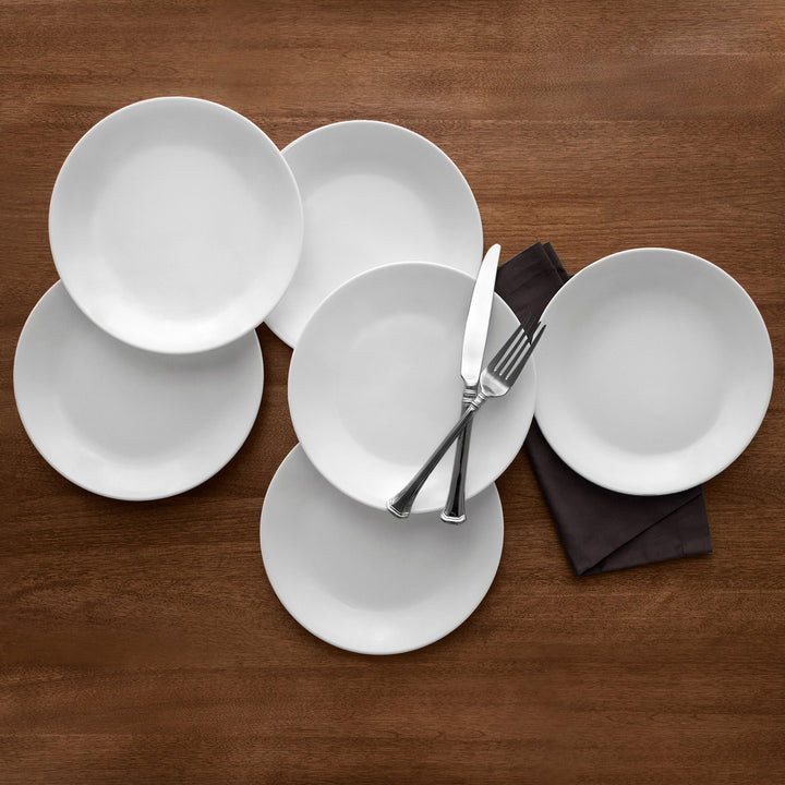 Corelle Global Collection Vitrelle 6-Piece Salad Plates Set, Triple Layer Recycled Glass, Lightweight Eco-Friendly 8-1/2-In Plates Set, Terracotta Dreams