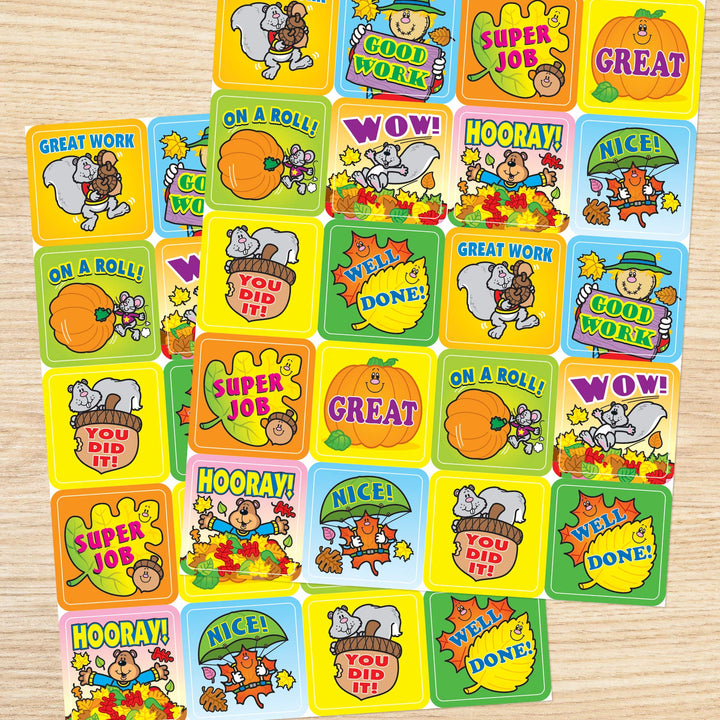 Carson Dellosa 120pc Fall Fun Motivational Stickers, Fall Stickers for Classroom Prizes, Motivation, Back to School Stickers, Inspirational Stickers, Reward Stickers, 6 Sticker Sheets