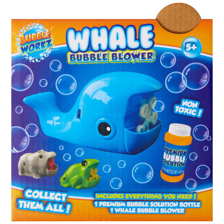 Whale Bubble Blower - Kid's Whale Shaped Bubble Blower Machine Play Kit - Children's Bubble Fun Set - Includes 1.69 Oz of Premium Bubble Solution - Great for Ages 5+